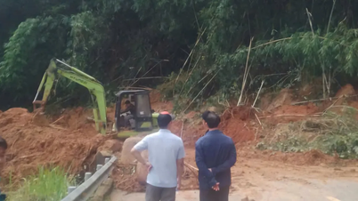 ลัมดง: ช่องเขาเจียบั๊กบนทางหลวงหมายเลข 28 เกิดดินถล่ม
