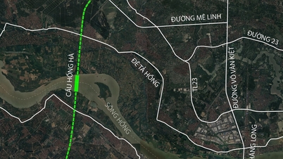 A Ponte Hong Ha de 10.000 bilhões de VND na Rodovia Circular 4 começa oficialmente a ser construída