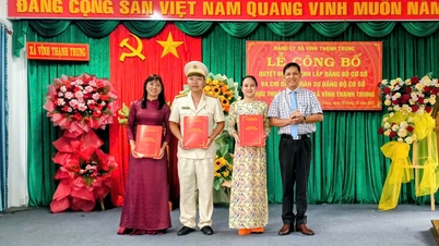 Etablering av 3 nya gräsrotspartikommittéer under Vinh Thanh Trung kommunpartikommitté
