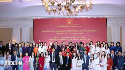 Le secrétaire général To Lam et son épouse avec la communauté vietnamienne au Royaume-Uni