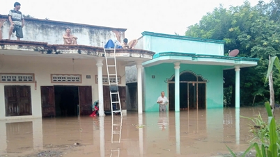Banjir di Sungai Luy naik, ratusan rumah dan ribuan hektar tanaman terendam.