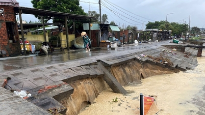 เกิดดินถล่มหลายแห่งบนเขื่อนท่าประมงอานเลือง ตำบลดุยเงีย