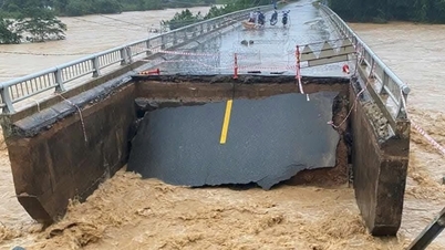 A Ponte Ca Da na Rodovia Nacional 24C foi completamente levada pelas águas da enchente.