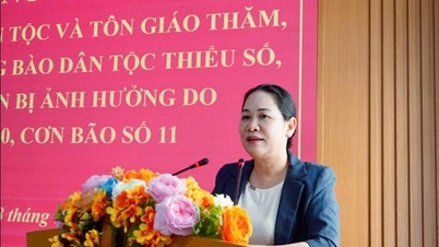 THỨ TRƯỞNG BỘ DÂN TỘC VÀ TÔN GIÁO NÔNG THỊ HÀ THĂM, TẶNG QUÀ NGƯỜI CÓ UY TÍN VÀ ĐỒNG BÀO DÂN TỘC THIỂU SỐ TẠI LẠNG SƠN BỊ ẢNH HƯỞNG BỞI BÃO SỐ 10, 11.