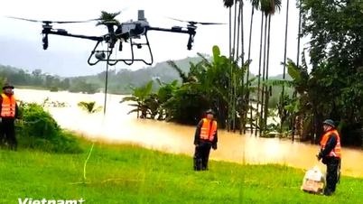 Militærregion 5 bruker spesialisert droneutstyr for å yte nødhjelp til det isolerte Tra My-området