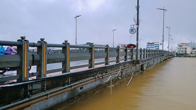 Quang Ngai: Sicherheitswarnung für die Chau-O-Brücke auf dem National Highway 1 aufgrund steigender Hochwasserstände