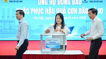 ខ្សែ​ដឹកជញ្ជូន​ជាតិ​វៀតណាម​បរិច្ចាគ​ជួយ​ប្រជាជន​ជំនះ​ផលវិបាក​នៃ​ព្យុះ​លេខ​១០