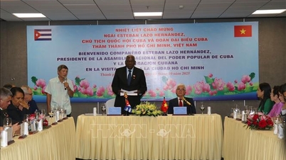 Le président de l'Assemblée nationale cubaine visite et travaille avec l'HUFO et l'Université d'enseignement technique de Hô-Chi-Minh-Ville