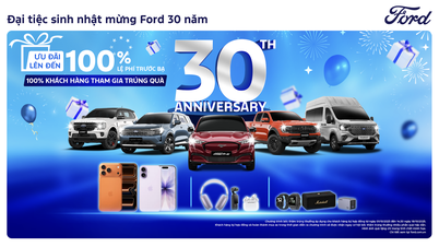 ក្រុមហ៊ុន Ford វៀតណាម និងអ្នកចែកចាយបានរៀបចំ "កម្មវិធីខួបកំណើតគម្រប់ 30 ឆ្នាំរបស់ Ford" អរគុណអតិថិជនជាមួយនឹងកាដូ និងការលើកទឹកចិត្តជាបន្តបន្ទាប់។