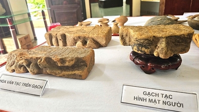 What do you see in the "first" Champa tower ruins excavated in the new Gia Lai province?
