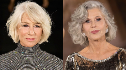Jane Fonda and Helen Mirren's silver hair is a trend at Paris Fashion Week