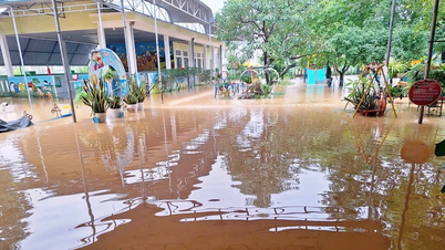 מאות בתי ספר בעיר הואה שקעו במי שיטפונות