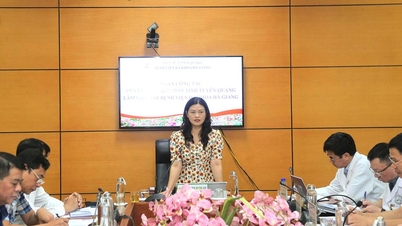 Viseleder i Provincial People's Committee Vuong Ngoc Ha jobbet med Ha Giang General Hospital