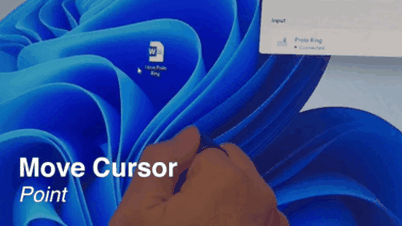 Datamus på fingeren