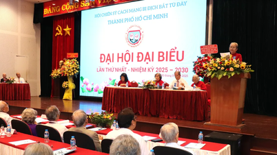 सुश्री होआंग थी खान, हो ची मिन्ह सिटी में शत्रु द्वारा बंदी बनाए गए क्रांतिकारी सैनिकों के संघ की अध्यक्ष हैं।