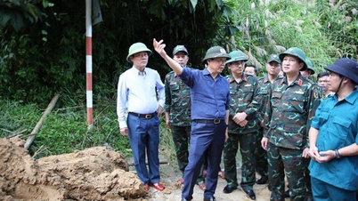 उप प्रधानमंत्री ट्रान होंग हा ने पश्चिमी क्वांग न्गाई के एक पहाड़ी क्षेत्र में बाढ़ राहत कार्य का निरीक्षण किया।