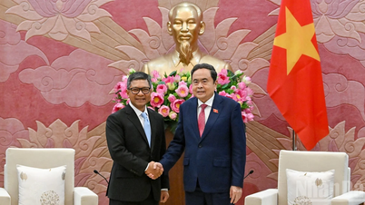 [Foto] Der Vorsitzende der Nationalversammlung, Tran Thanh Man, empfängt ausländische Botschafter, die gekommen sind, um sich zu verabschieden.