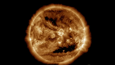 Elkészült a Sun „szellemszerű mosolya”, amely egy halloweeni tökre hasonlít.