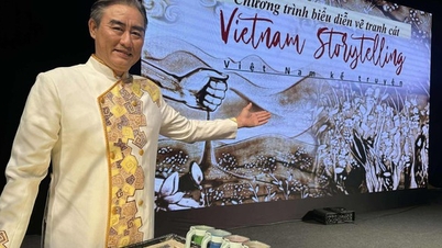 The shimmering imprint of artist Dang Tri Duc's sand language