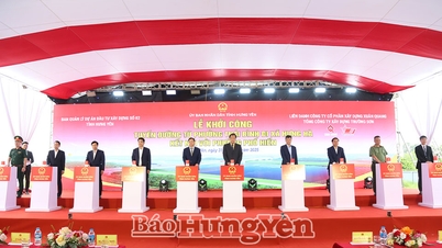 Début des travaux de construction de la route reliant le quartier de Thai Binh à la commune de Hung Ha, en passant par le quartier de Pho Hien.