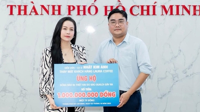 Nhat Kim Anh ປະກອບສ່ວນ 1 ຕື້ດົ່ງ, ໂຮ້ຍອານ 500 ລ້ານດົ່ງ ໜູນຊ່ວຍປະຊາຊົນພາຍຫຼັງພາຍຸ Bualoi.