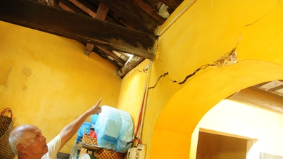 Nach dem Sturm Bualoi kommt Matmo, besorgt über die ernsthafte Zerstörung der alten Häuser von Hoi An