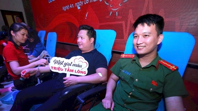 Nghe An: Erhielt 800 Blutkonserven beim freiwilligen Blutspendefestival im Bezirk Hoang Mai