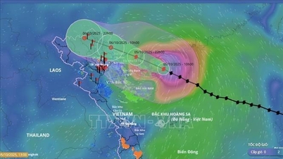 Forecast for the afternoon of October 6, the storm will be in the northern mountainous region and weaken into a low pressure area.
