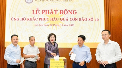 Ngành Ngân hàng chung tay ủng hộ đồng bào bị thiệt hại do bão số 10