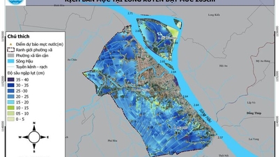An Giang advierte sobre inundaciones debido a la influencia de las mareas altas el día 15 del octavo mes lunar.