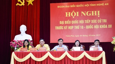 Provincial National Assembly delegates met with voters of Vinh Phu ward before the 10th session of the 15th National Assembly.