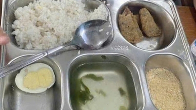 បញ្ជាក់​អាហារ​សិស្ស​២៥.០០០​ដុង​ដែល​មាន​តែ​ពងមាន់ និង​ហាំ​ស្តើងៗ​៣​បន្ទះ