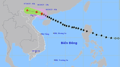 Weer op 6 oktober: Storm nr. 11 bereikt de grens tussen Vietnam en China, zware regenval in het noorden