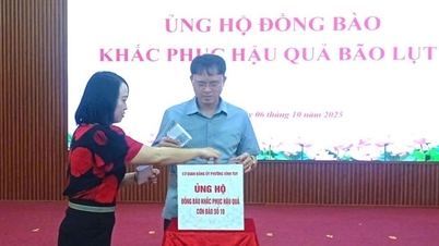 Phường Vĩnh Tuy phát động quyên góp ủng hộ đồng bào bị ảnh hưởng bởi bão số 10