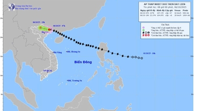 Storm No. 11 weakens into a tropical depression, Vinh Long has showers and thunderstorms in some places