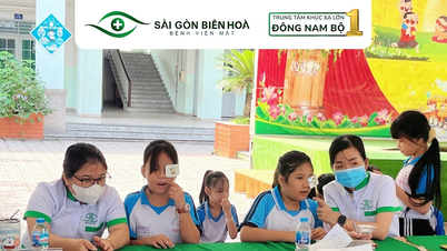 Saigon Bien Hoa Eye Hospital organizes free eye examinations at Nguyen Thai Hoc Primary School