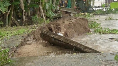 안장성 미호아흥(My Hoa Hung) 마을에서 산사태가 계속 발생하고 있습니다.