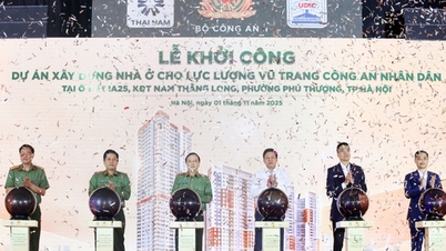 হ্যানয়ের নাম থাং লং নগর অঞ্চলে পুলিশ বাহিনীর জন্য আবাসন প্রকল্পের ভিত্তিপ্রস্তর স্থাপন অনুষ্ঠান