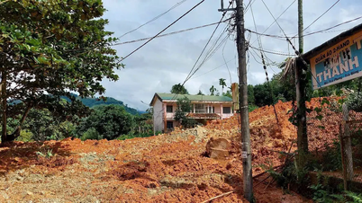 꽝응아이: 탓소산 산사태, 100명 이상 안전 대피