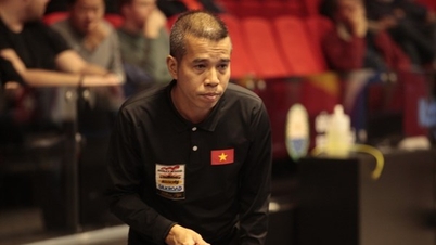 تران کوئیت چین و بازیکنان بیلیارد ویتنامی که در جام جهانی کره شرکت می‌کنند