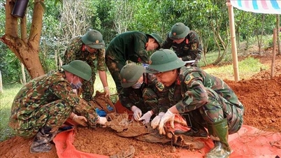 Jenazah dan peninggalan syahid ditemui di komune Khe Sanh, Quang Tri