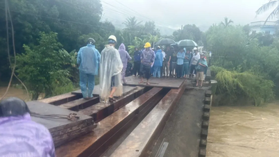 Quang Ngai: Membina jambatan sementara untuk menggantikan jambatan Cay Sung yang runtuh