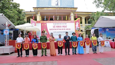 Fast 1.200 Menschen nahmen 2025 am 1. Sportfest der Gemeinde Da Phuc teil.