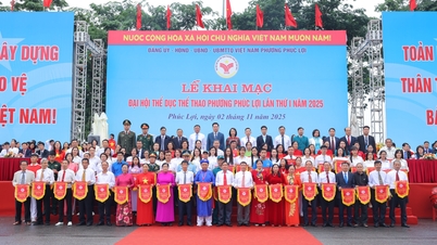 Fast 2000 Athleten nehmen am 1. Phuc Loi Ward Sportfestival im Jahr 2025 teil.