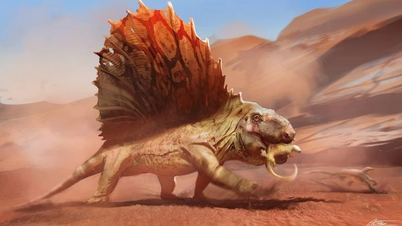 شاهد سلف الثدييات مع شراع ضخم على ظهره