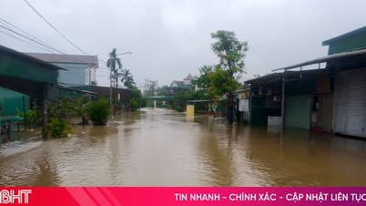 Ha Tinh har fortfarande 3 849 översvämmade hushåll.