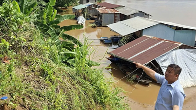 Tebing sungai Dong Nai terhakis, mengancam jalan DT 746