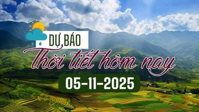 ข่าวพยากรณ์อากาศวันนี้ 5 พฤศจิกายน 2568 ฝนตกหนักตั้งแต่จังหวัดกวางตรีตอนใต้ถึงจังหวัดลามดง
