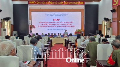 Distrik Cam Ranh menerapkan rencana respons terhadap badai No. 13