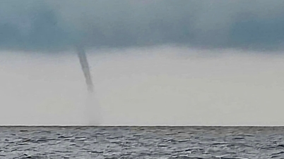 Lại xuất hiện vòi rồng trên vùng biển Lâm Đồng